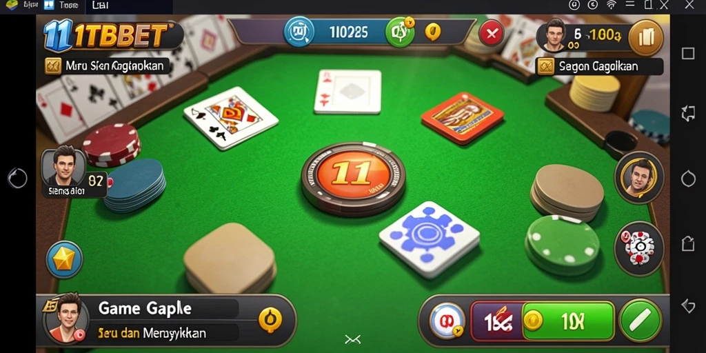 Screenshot gameplay Gaple 11TBET yang menarik dan interaktif.