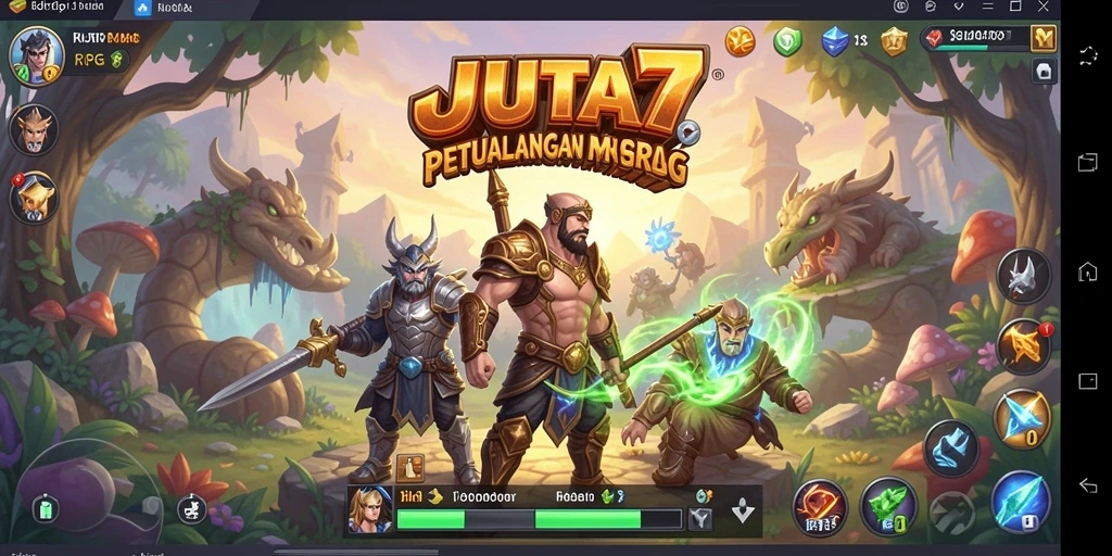 Tampilan gameplay RPG yang mendebarkan dan interaktif.
