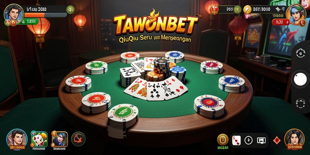 Tampilan gameplay QiuQiu yang seru di TAWONBET.